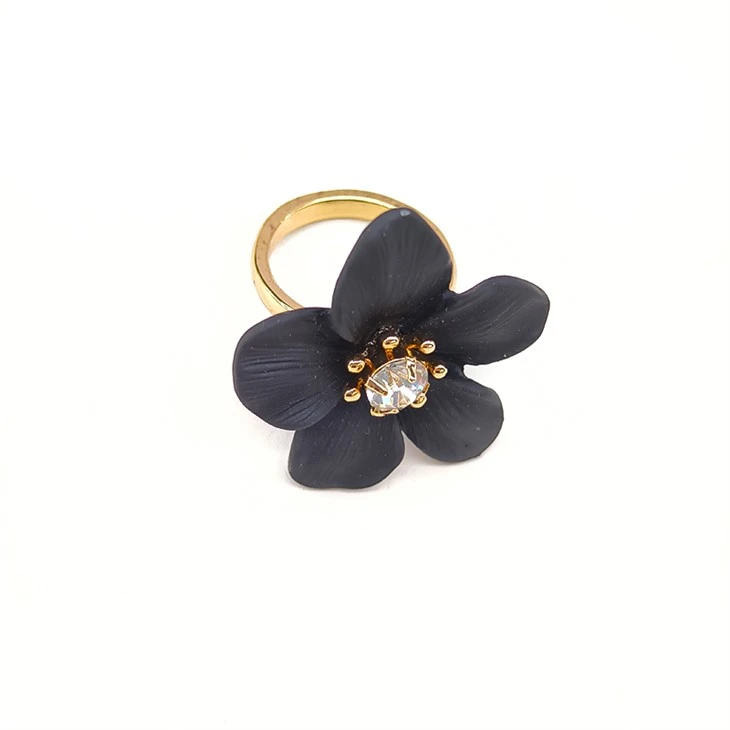 Black Floral Ring Black Floral Ring