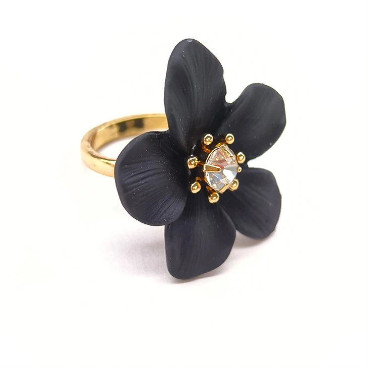 Black Floral Ring Black Floral Ring