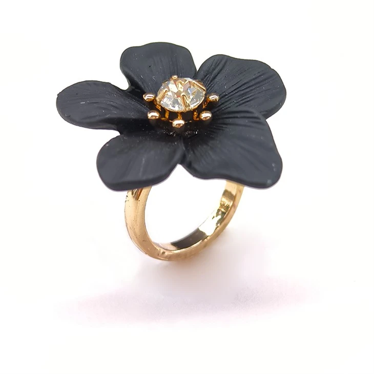Black Floral Ring Black Floral Ring